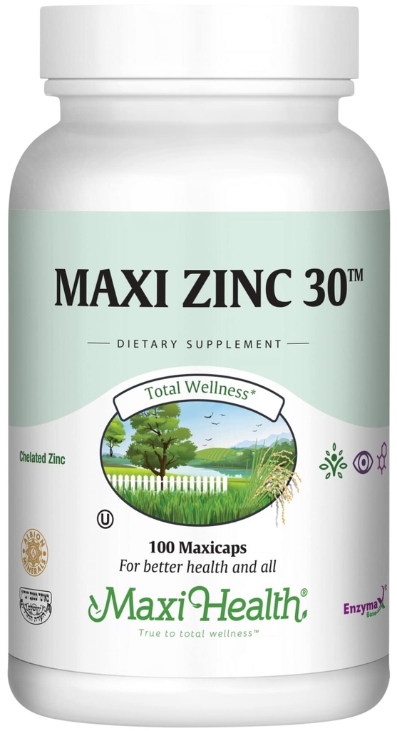 Zinc Supplements – Zinc 30 mg with Enzymax – Highest Potency Immune Support – Chelated Zinc Glycinate Capsules – Zinc Vitamin for Adults – Kosher – 100 Count