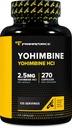 PrimaForce Yohimbine HCl 2.5mg, 270 Capsules - Premium Supplement, Boosts Performance, Zero Fillers, Non-GMO and Gluten Free