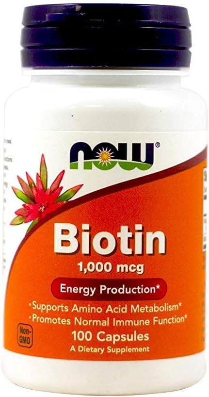 Nüüd toidud, biotiin, 1000 mcg, 100 kapslit