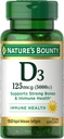 Naturens Bounty vitamin D3 5000 IU Softgels, Hurtigutgivelse, Immun støtte, vitamin D-tilskudd, 150 Ct