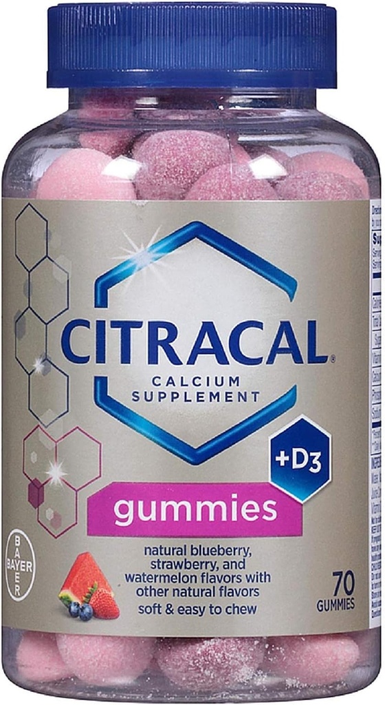 Citracal Calcium Supplement Gummies 70 ea (Pack of 3)