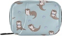 Pill Box Sea Otters 7 Day Pill Case Travel Pill Organizer Bag Zipper Portable Weekly Bitamina Medicine Supplement Holder Pouch Bag
