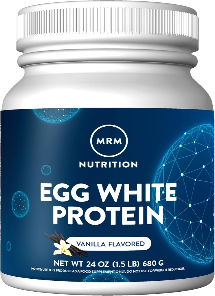 MRM Beslenme Yumurta Beyaz Protein | Vanilla Flavored | 23g Fat-Free protein | Digestive enzimlerle | En Yüksek Biyoloji Değeri | Klinik Olarak Test Edildi | 20 Hizmet