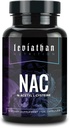Leviathan Nutrition NAC Supplement N-Acetyl Cysteine per polmone, fegato, supporto immunitario - Potente supporto antiossidante per aumentare i livelli di Glutathione 600mg, 120 capsule
