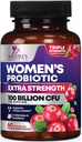 Probiotics for Women - Probiotic Blend 100 Billion CFU Per Serving - Women's Probiotic for Targeted Vaginal & Digestive Health Support - 16 Strains, Cranberry, Prebiotics - Bottled USA - 60 Capsules