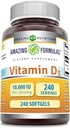 Verbazingwekkende Formules Vitamine D3 (Cholecalciferol) Supplement 10.000 IE 