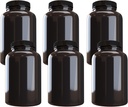 Company Plastic Pill Bottle (6 Pack) Dark Amber Edukiontzi Black Lid, 500cc Edukiera