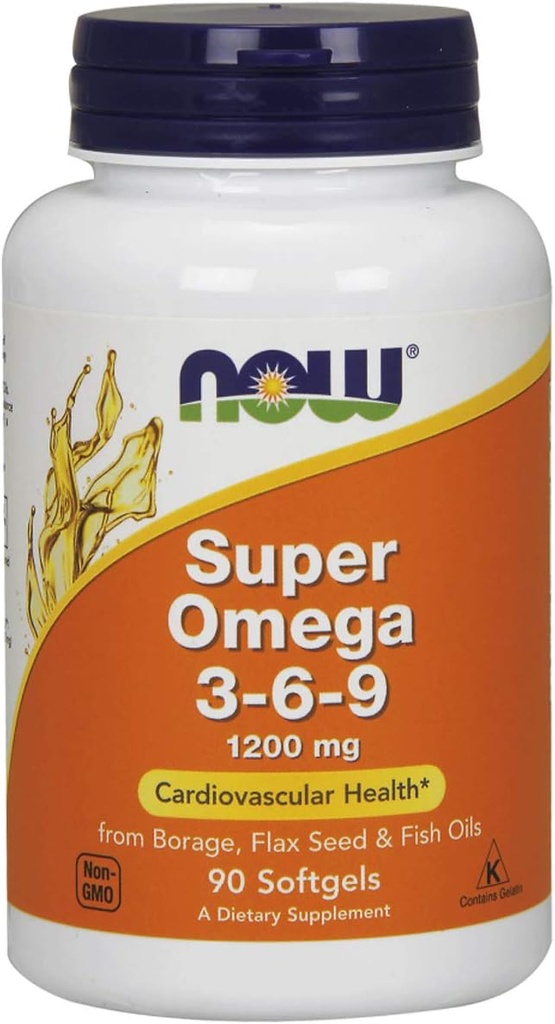 Nyní Potraviny - Super Omega 3-6-9 1200 mg. - 90 Softgels