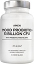 Amen Mood Probiotic 보충 51 억 CFU - 유기 Prebiotics 및 Probiotics - 산병 Probiotic 알약, 섬유 - 무드 유기 Ashwagandha, 블루베리 - Vegan & Non-GMO - 60 캡슐