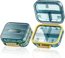Petit Pill Box, Viatgen Pill, Declary Daily Pill per a Pourse Pocket, Mosemer 7 compartements Pilber, organitzador de Mediciva Sylish Portable Rue per als petrolis de peix suplementaris, blau