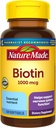 Nature Made Biotin 1000 mcg, Suplemento dietético soporta cabelos saudables e pel, 120 Softgels, alimentación 120 días