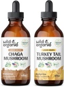 Ciuperca Chaga 4 fl oz & Turkey Tail Mushroom Tincture 4 fl oz
