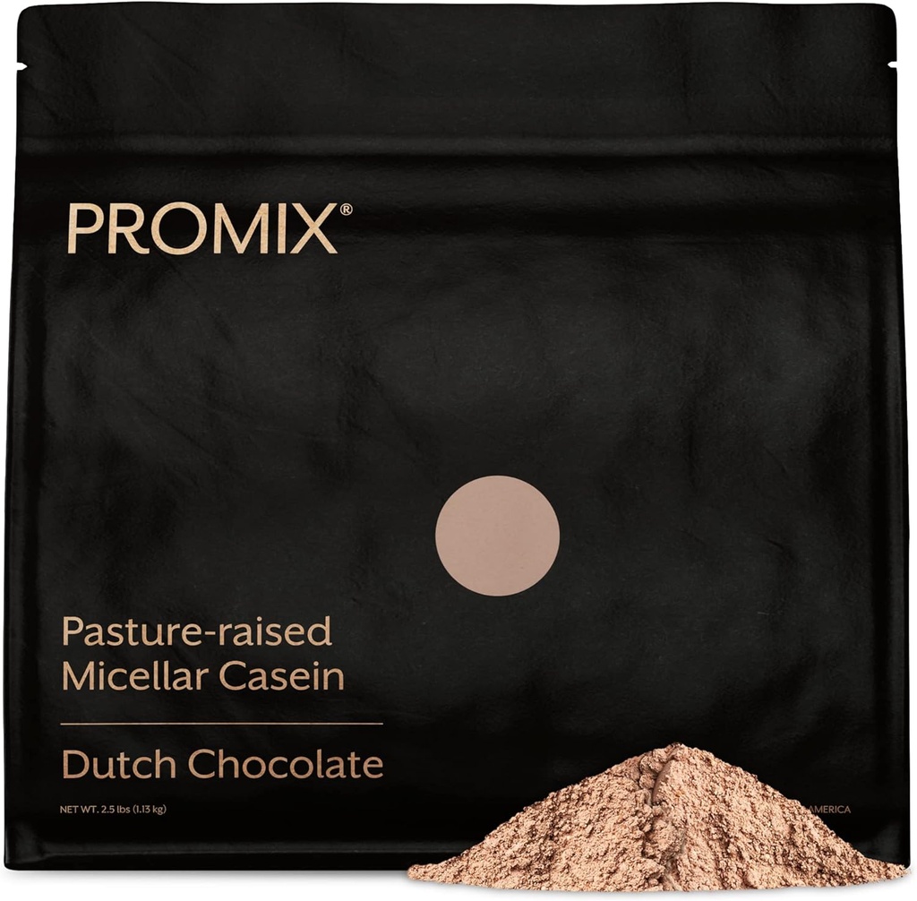 ProMix Nutrition Casein Protein Powder, Sô-cô-la- cỏ- Fed - Từ & chậm phục hồi sau khi làm việc phù hợp - lắc, làm mịn, Bakeing & Cooking Rewipes - Gluten- free - 2.5 Đá hoa