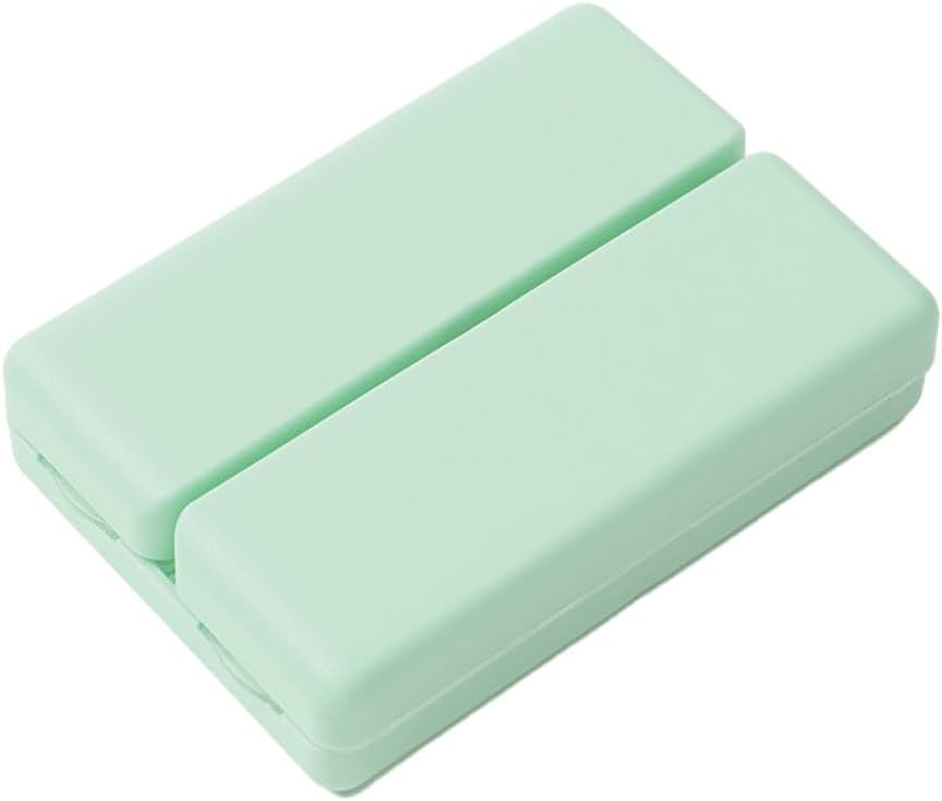Összehajtható Magnetic Pill Organizer, Napi Pill Organizer 7 Commission Pill Container for Purse Pocket with Dual Lid for Pills, Vitamin, Halolaj, kiegészítők (zöld)