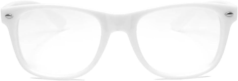 GloFX Ultimate Difraction Glasss - White - 3D Prism Rainbow Effect - Great Edm, Festival, Concert, Fireworks, Christmas Lights, and Rave Accessory - White Frames