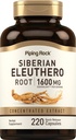 Piping Rock Siberian Eleuthero Root Capsules 1600mg 