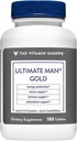 Vitamin Shoppe Ultimate Man Multivitamin - High Potency Energy & Antioxidant Blend - Comprehensive Daily Multi-Mineral Supplement för Optimal Mäns hälsa - Gluten & Dairy Free (180 tabletter)