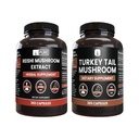 PURE ORIGINAL INGREDIENTS Reishi Mushroom & Turkey Tail Mushroom Capsule Bundle (365 Capsules), Always Pure, No Additives or Fillers