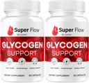 (2 Pack) Super Flow Glycogen - SuperFlow Glycogen Support Capsules, Super Flow, Glycogen Support Super Flow, Official SupperFlow Glycogen Support, Super Flow Glyco Optimizer, 60 Capsules for 2 Months