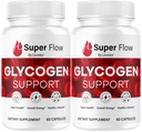 (2 Pack) Super Flow Glycogen Capsules - Official SuperFlow Advanced Glycogen Support Pills - Maximum Strength, Natural Formula Vitamins for Overall Health & Wellness Reviews, 120 Capsules for 2 Months