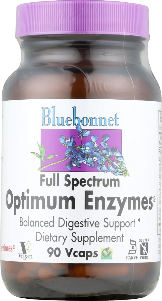 BlueBonnet Full Spectrum Optimum Enzymes Vegetarian קפסולות, 90 Count