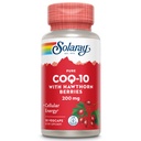 SOLARAY Pure CoQ-10 200 mg | Healthy Heart Function & Cellular Energy Support | Enhanced with Herb Blend | 30 VegCaps