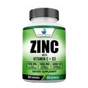 American Standard Supplements Zinc 100mg, Vitamin C 1000mg, and Vitamin D3 5000 IU (125mcg) Per Serving - Gluten Free, Non-GMO, 120 Capsules, 60 Servings