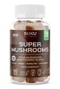 SUKU Vitamins - Super Mushroom -Reishi Chaga, Turkey Tail & Lions Mane Blend Gummies for Immunity - Easy to Chew - Non GMO, Gluten Sugar Free - Espresso Decaffeinated Flavored Gummy Vitamins, 50 Count