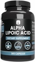 PURE ORIGINEEL INGREDIËNTEN Alpha Lipoïnezuur (365 capsules) Geen Magnesium of rijstvullers, altijd zuiver, Lab geverifieerd
