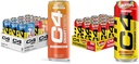 C4 Energy & Smart Energy Drinks Pack Çeşitlilik, Sugar Free Pre Workout Performans İçki və C4 Enerji İçki, Skittles, Karbonated Sugar Free İşout Performans İçki