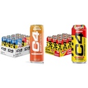 C4 Energy & Smart Energy Drinks Variety Pack, Sugar Free Pre Workout Performance Drink & C4 Energy Drink, Skittles, Carbonated Sugar Free Pre Workout Performance Drink
