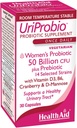 HealthAid UriProbio — 50 billionion CFU Women’s Probiotic with Prebiotic, Cranberry, D-Mannose, Vitamin D3 " B6 | Supports Urinary Tract " Digestive Wellness, Acid " Bile Resistant, Vegan