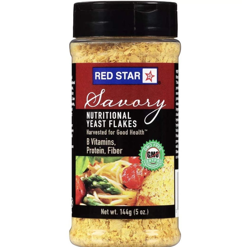 Red Star Savory Nutritional Yeast Flakes 5 oz. Shaker (Paket 3)