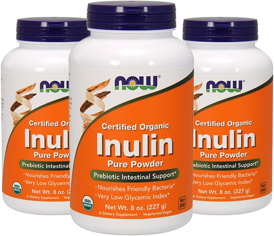 NOW Foods Inuliin (sertifitseeritud orgaaniline) - 8 oz (pakk 3)