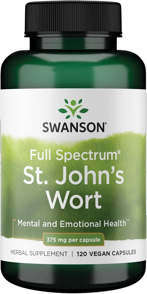 Swanson St. John 's Wort - Gyógynövény kiegészítés - (375 mg 120 kapszula)