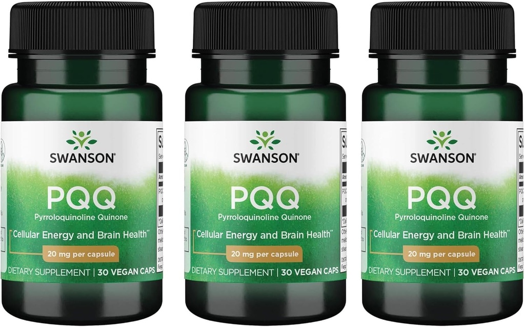 Swanson Pqq Pyrroloquinoline Quint 20 мг 30 Вег Caps (3 пакет)