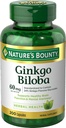 Natura's Bounty Ginkgo Biloba, Susţine funcţia creierului sănătos, Suplimentul plantei, 60 Mg, 200 Capsule