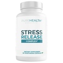PUREHEALTH RESEARCH Stress Release Complex - Mood Support Supplement for Women & Men - Helps With Occasional Stress & Relaxation - With Ashwagandha, L Theanine, Lemon Balm, Niacin & More - 90 Capsules