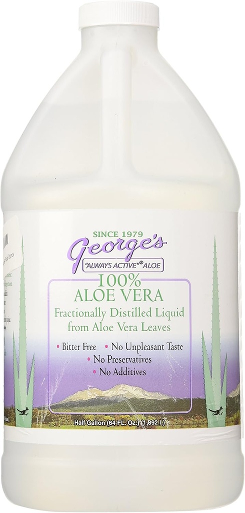 George 's Aloe Vera dodatek Softgel, 64 Fluid Ounce, 100% Vždy aktivní Aloe Vera Liquid