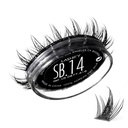 Lashify Star Burst 14mm Gossamer DIY Extensii de gene Refill, Ultimate Multi-Length Lash Layered, Negru, Easy False Lashes