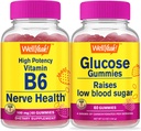 Bé, l'Alt Potència Vitaminada B6 + Glucosa, paquets de Gumptes - Gran Tasting, Vitamina suplementari, Free, GMO Free, Chewable Gumy