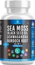 Silicon Sea Moss Black Seed Oil Ashwagandha Bladderwrack Burdock - 60 Count