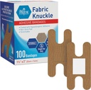 MED PRIDE 100 Sterile Fabric Fingertip, Finger, and Knuckle Bandages – Latex and Rubber Free Hypoallergenic, 1.5in X 3in