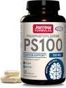 Jarrow Formulas® PS100 Phosphatidylserine, 100 mg, Suplemento dietético para a saúde cerebral e soporte de cognición, 120 cápsulas, ata un 120 días de subministración