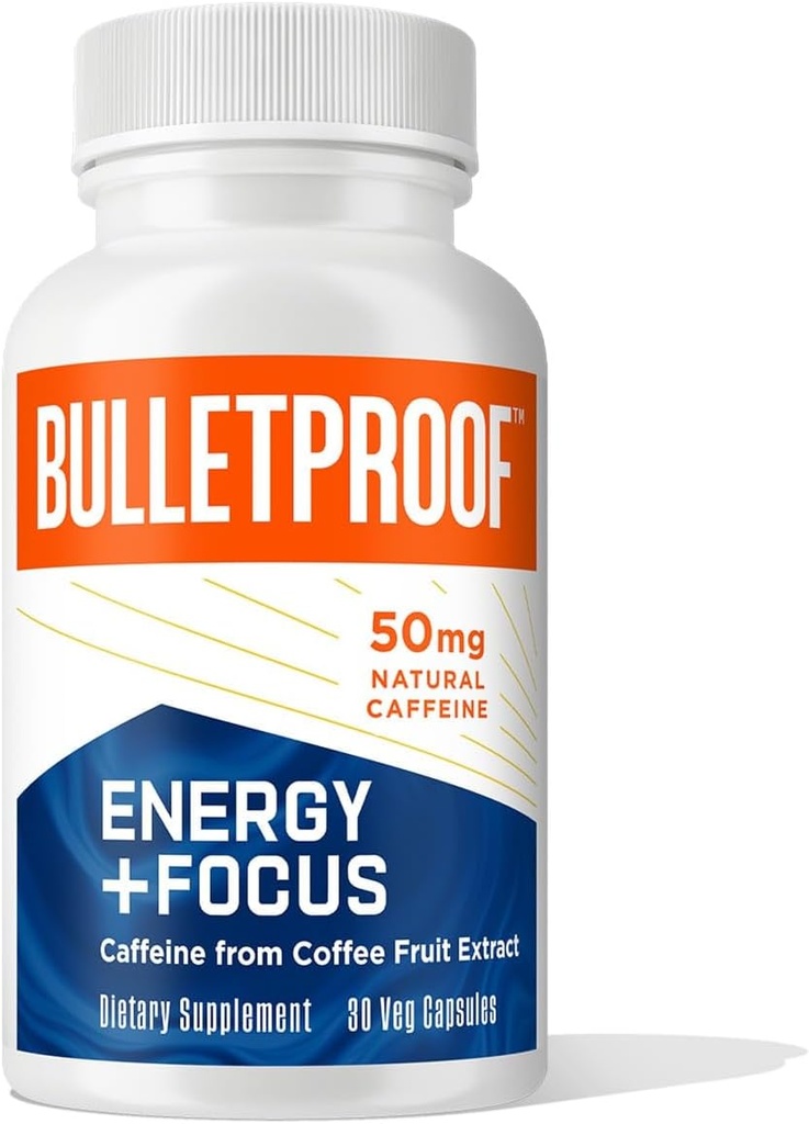 Bulletproof Energy and Focus Capsules, 30 count, Natural Source of Caffeine supplement for Memory and Clarity (Formerly NeuroMaster)
