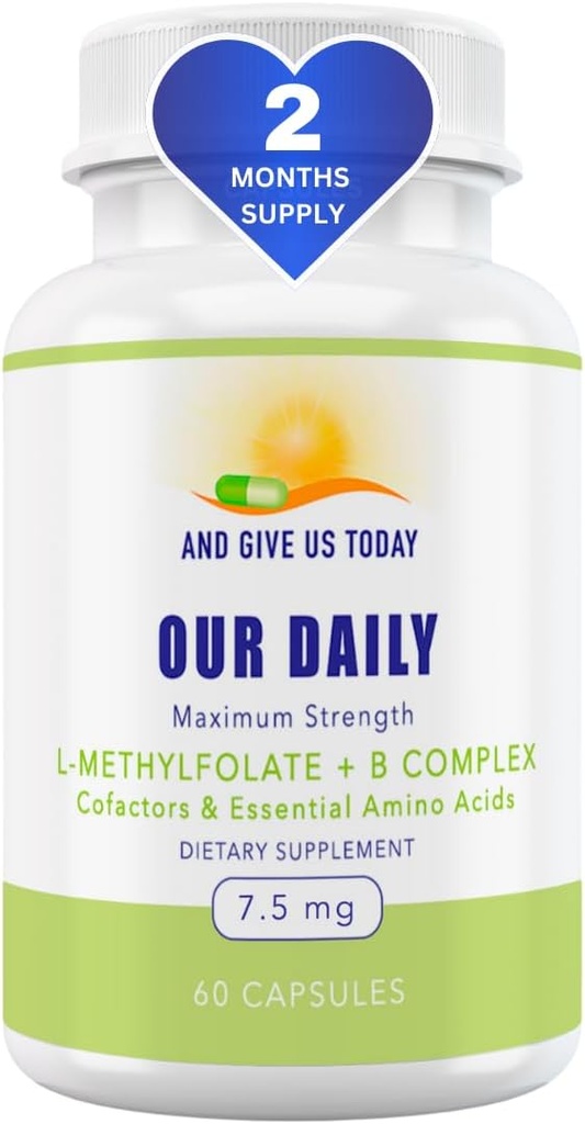 Nhật báo Vites L-Methylfolate B tích hợp & Aminocate acids (7. 5mmg) - Mục tiêu hoạt động, Methyltated B12 Methylcobalamin, B6 và Glycine - 60 Count