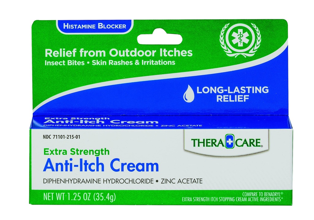 Thera Care Anti-Itch Cream | Extra Strength | Outdoor Itch Relief | 1.25 oz