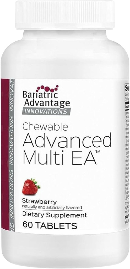 Bariatrik Avantajı Chewable Advanced Multi EA - High Potency Daily Multivitamin with Iron for Bariatrik Cerrahi Hastaları - Strawberry Flavor - 60 Kont