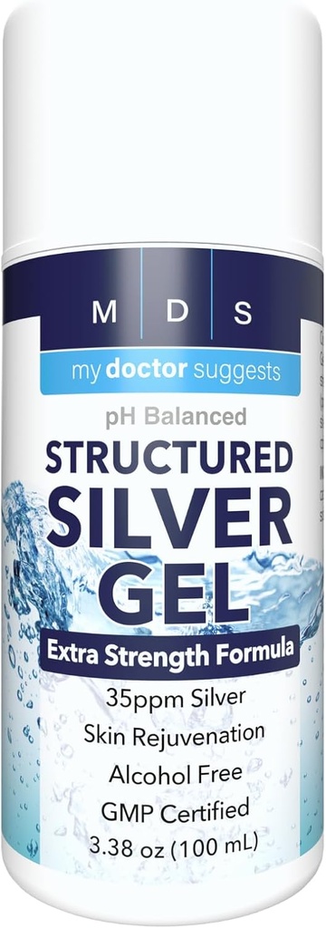 Strukturierte kolloidale Silber Gel extra Stärke - topische Kühlung - pH Balanced 35ppm Strukturierte Silber liefert beruhigende Entlastung von Burns & Skin Irritationen
