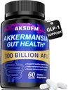 GLP-1 Supliment - 300 Miliarde AVU Akkermansia Probiotic pentru femei si barbati, Akkermansia Muciniphila pentru GLP-1 Productie, Digestive, Gut, Imunitate, Îmbunătățește funcția de lining Gut - 60 Conte